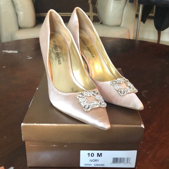 Audrey Brooke Shoes - Audrey Brooke Satin Pumps (Manolo Dupe)